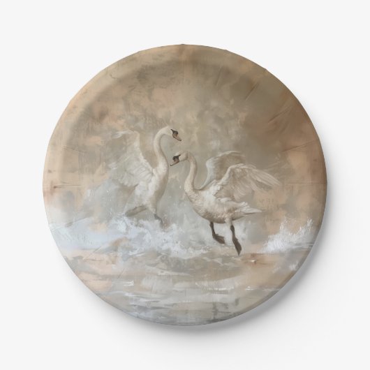 Swans - Rundpapier-Teller Pappteller (Vorderseite)