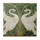 Swans Rush Iris Walter Crane Fliese (Vorderseite)