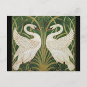 Swans Rush Iris Walter Crane Postkarte (Vorderseite)
