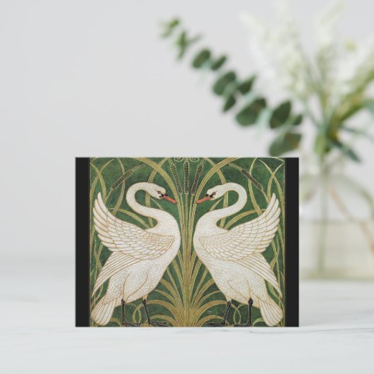 Swans Rush Iris Walter Crane Postkarte (Stehend Vorderseite)