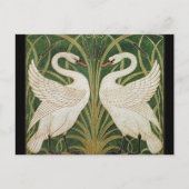 Swans Rush Iris Walter Crane Postkarte (Vorderseite)