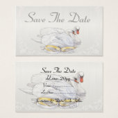 Swans - Save the Date Karte (Vorne & Hinten)