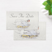 Swans - Save the Date Karte (Schreibtisch)