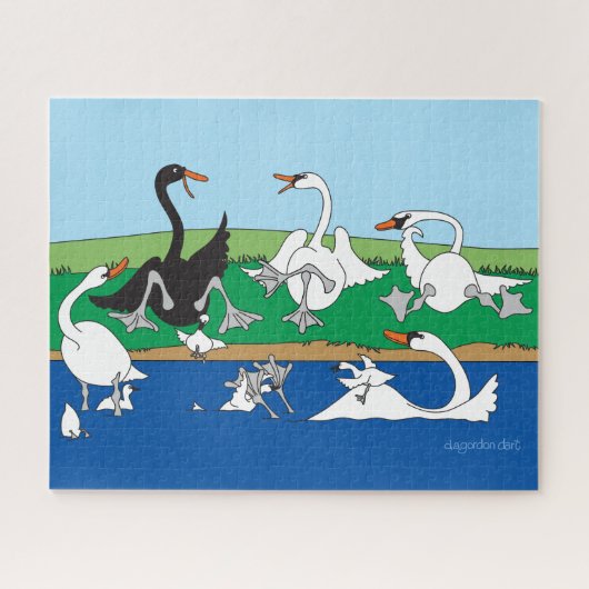 Swans Swanna Talks Jigsaw Puzzle (Horizontal)