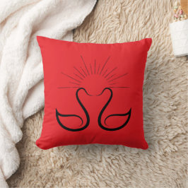Swans Throw Pillow Kissen