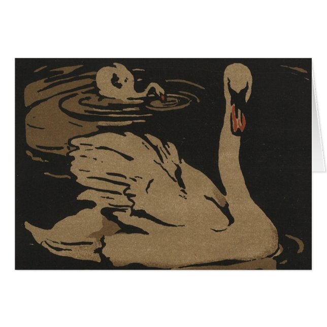 Swans und ihre Reflektionen (Vorderseite (Horizontal))