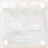 Swans und Karlsbrücke in Prag Glasuntersetzer (Rückseite)