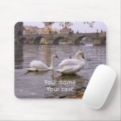 Swans und Karlsbrücke in Prag Mousepad (Mit Mouse)
