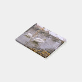 Swans und Karlsbrücke in Prag Post-it Klebezettel (angewinkelt)