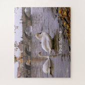 Swans und Karlsbrücke in Prag Puzzle (Vertikal)