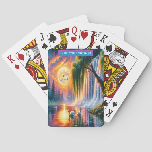 Swans Under Monogram Kids Match Game Spielkarten (Rückseite)