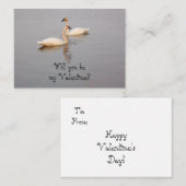 Swans Valentine Cards Mitteilungskarte (Vorne/Hinten)