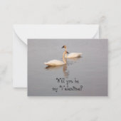 Swans Valentine Cards Mitteilungskarte (Vorderseite)