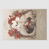 Swans Vintage Shabby Chic Blumendekoupage Seidenpapier (Vorderseite)