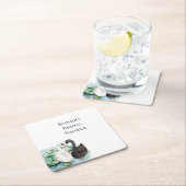 Swans Water Lilies Lake Romantisches Brautparty Rechteckiger Pappuntersetzer (Vor Ort)