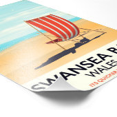Swansea Bay Wales Seaside Poster (Ecke)