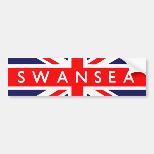 Swansea UK Flag Autoaufkleber (Vorne)
