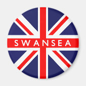 Swansea UK Flag Magnet (Vorne)