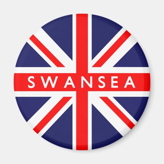 Swansea UK Flag Magnet (Vorne)