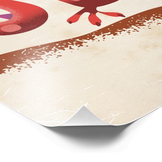 Swansea Wales Dragon Poster (Ecke)