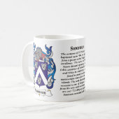 Swanson-Familien-Wappen Tasse (Vorderseite Links)