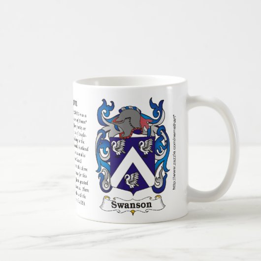 Swanson-Familien-Wappen Tasse (Rechts)