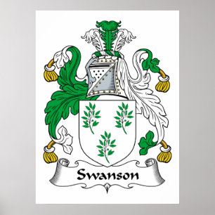 Swanson Familienwappen Poster