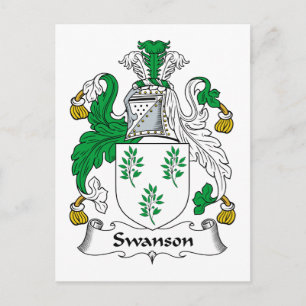 Swanson Familienwappen Postkarte