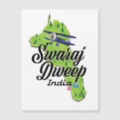 Swaraj Dweep India Map Magnetkarte (Vorderseite)