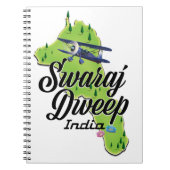 Swaraj Dweep India Map Notizblock (Vorderseite)