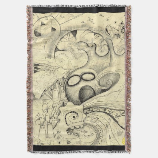 "Swarmin'" Collagen-Wurf Decke (Vorderseite Vertikal)