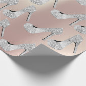 Swarovski Kristalle Diamond High Heels Schuhe Pear Geschenkpapier (Ecke)