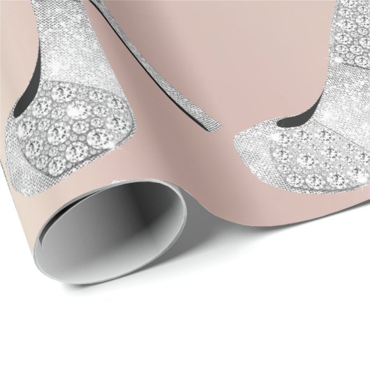 Swarovski Kristalle Diamond High Heels Schuhe Pear Geschenkpapier (Rolleneckpunkt)