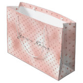 Swarovski Kristalle Rose Gold Blush Metallic Gesch Große Geschenktüte (Rückseite Schrägansicht)