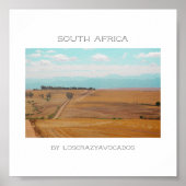 Swartland Fields Mountains Blick Südafrika ZA Poster (Vorne)