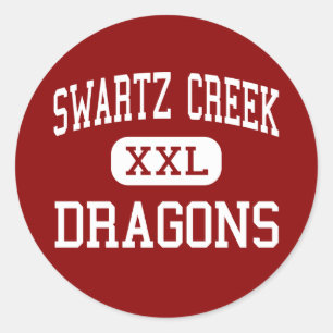 Swartz Creek - Dragons - High - Swartz Creek Runder Aufkleber