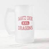 Swartz Nebenfluss - Drachen - hoch - Swartz Mattglas Bierglas (Links)