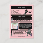 Swash Hockey Trading Card - Custom Stats Telefonnummerkarte (Rückseite)