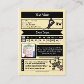 Swash Hockey Trading Card - Custom Stats Telefonnummerkarte (Rückseite)