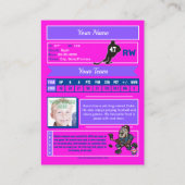 Swash Hockey Trading Card - Custom Stats Telefonnummerkarte (Rückseite)