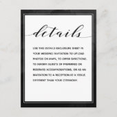 Swash-Kalligrafie-schwarze Details-Umrandungsblatt Begleitkarte (Vorderseite)