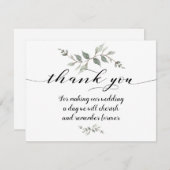 Swash Schriftart Calligraphy Wedding Dankeschön Ca Dankeskarte (Vorne/Hinten)