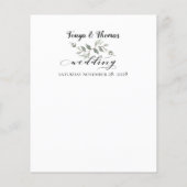 Swash-Schriftart-Kalligrafie Hochzeitdetails Einsc (Rückseite)