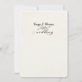 Swash Schriftart Kalligrafie Rustikale Elfenbeinle Einladung (Rückseite)