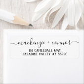 Swash-Schriftart-Kalligrafie-Script-Rücksendeadres (Insitu)