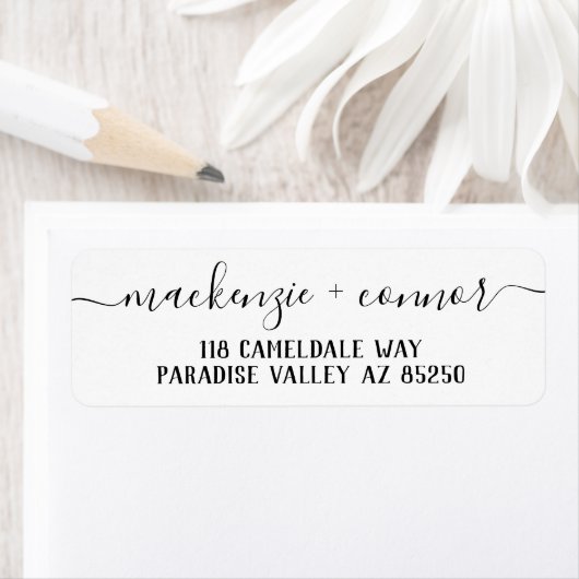 Swash-Schriftart-Kalligrafie-Script-Rücksendeadres (Insitu)