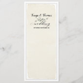 Swash Schriftart schreiben Kalligrafie Rustikale H Menükarte (Rückseite)