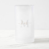 Swash-Script für Gold und Grau Mattglas Bierglas (Mittel)