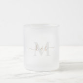 Swash-Script für Gold und Grau Mattglastasse (Mittel)