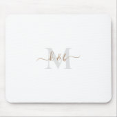 Swash-Script für Gold und Grau Mousepad (Vorne)